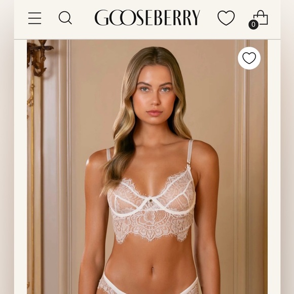 Gooseberry Intimates White Lace Bra - Picture 1 of 7